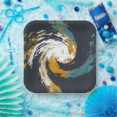 orkaan twirl papieren bordje (Feest)