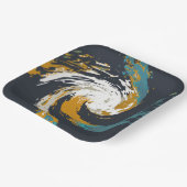 orkaan twirl papieren bordje (Gebogen)