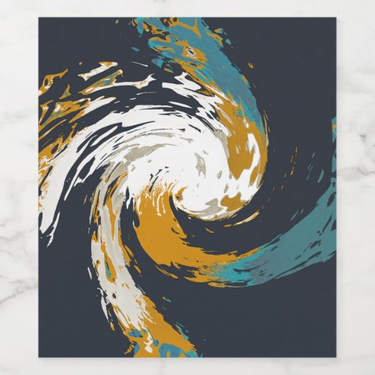 orkaan twirl wijn etiket (Enkel label)