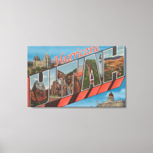 orkaan, Utah - grote letterscènes Canvas Afdruk