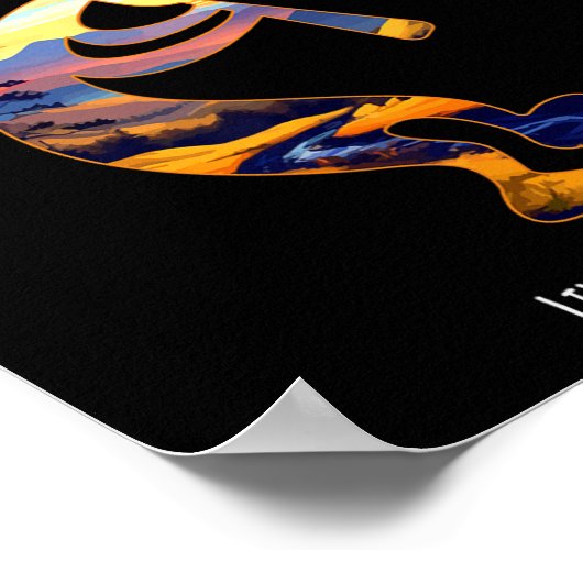 Orkaan Utah USA Dancing Kokopelli Design Poster (Hoek)