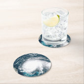 Orkaan voor de kust van Florida Ronde Kartonnen Onderzetter (Insitu)