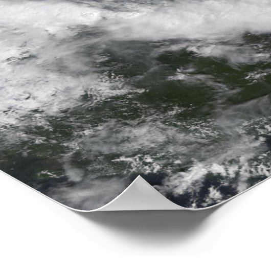 Orkaan Wilma in de Atlantische Oceaan en het Carib Poster (Hoek)