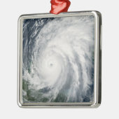 Orkaan Wilma over Mexico Metalen Ornament (Links)