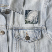 Orkaan Wilma over Mexico Vierkante Button 5,1 Cm (In situ)