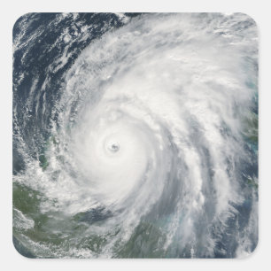 Orkaan Wilma over Mexico Vierkante Sticker