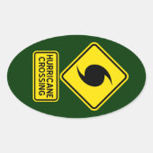 orkaankruipster ovale sticker (Voorkant)