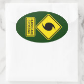 orkaankruipster ovale sticker (Tas)