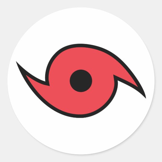 orkaansymbool ronde sticker (Voorkant)