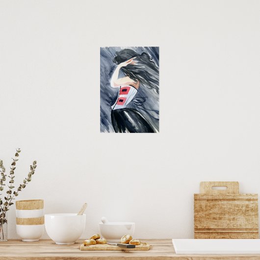 orkaanwaarschuwing poster (Keuken)