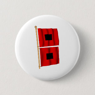 orkaanwaarschuwing ronde button 5,7 cm