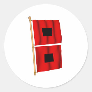 orkaanwaarschuwing ronde sticker