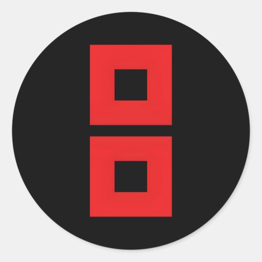 Orkaanwaarschuwingsvlag Ronde Sticker (Voorkant)