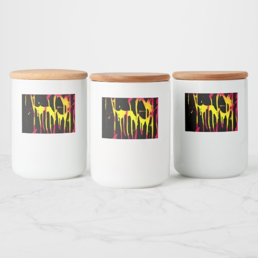 orkanen, bramen en ruggengraat voedselcontainer etiket (Flessen)