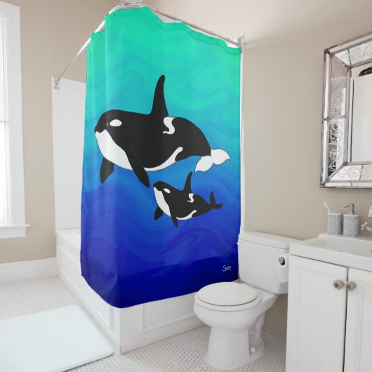 Orka's - Douchegordijn (In situ)