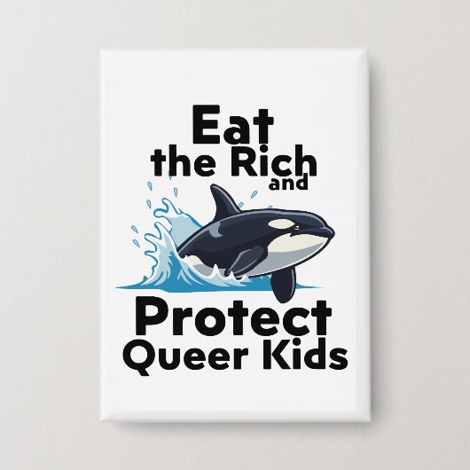 Orka's en Queere kinderen Knop Button (Voorkant)