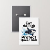 Orka's en Queere kinderen Knop Button (Voorkant / Achterkant)