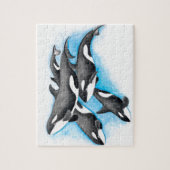 orka's in blauw legpuzzel (Verticaal)