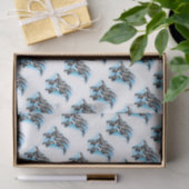 orka's in blauw tissuepapier (Geschenk)