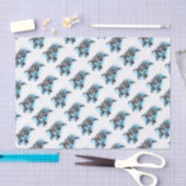orka's in blauw tissuepapier (Craft)