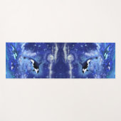 Orka's in blauwe volle maan yoga mat (Voorkant (horizontaal))
