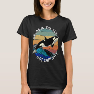 Orka's in de Zee die geen gevangene zijn, moeten F T-shirt
