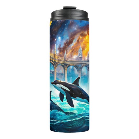 Orka's in Galaxy Castle Design van Rich AMeN Gill Thermosbeker (Voorkant)