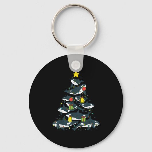 Orka's Kerstboom Kerst Orka Vrouwen Mannen B Sleutelhanger (Voorkant)