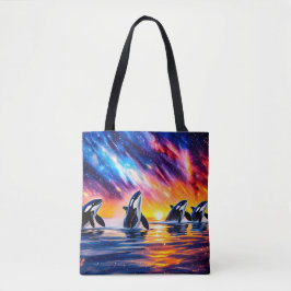 Orka's onder Galaxy Sky 02 Ontwerp door Rich AMeN Tote Bag
