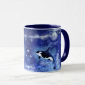 Orka's op Blue Full Moon Mok (Voorkant rechts)