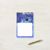 Orka's op Volle Maan - Kunst Tekening - Post-it® Notes (Op bureau)