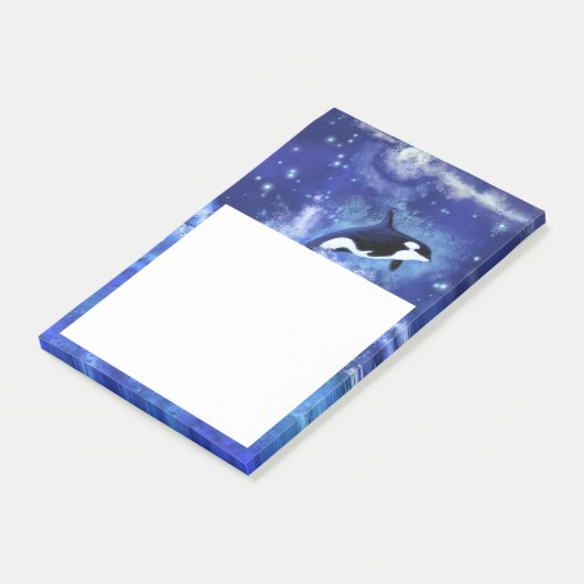 Orka's op Volle Maan - Kunst Tekening - Post-it® Notes (Schuin)