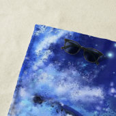 Orka's op Volle Maan - MIrror - Kunsttekening Strandlaken (In situ)