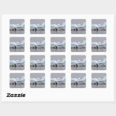 Orka's, Orcinus orca, groep Vierkante Sticker (Vel)