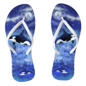 Orka's Teenslippers Blue Full Moon (Voetbed)