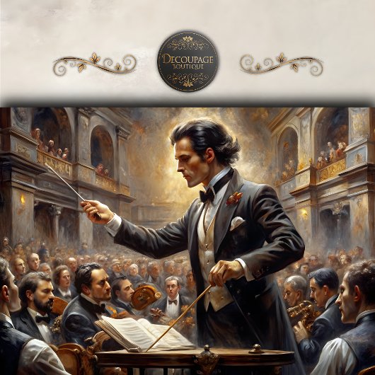Orkest Dirigent Klassieke Muziek Decoupage Tissuepapier