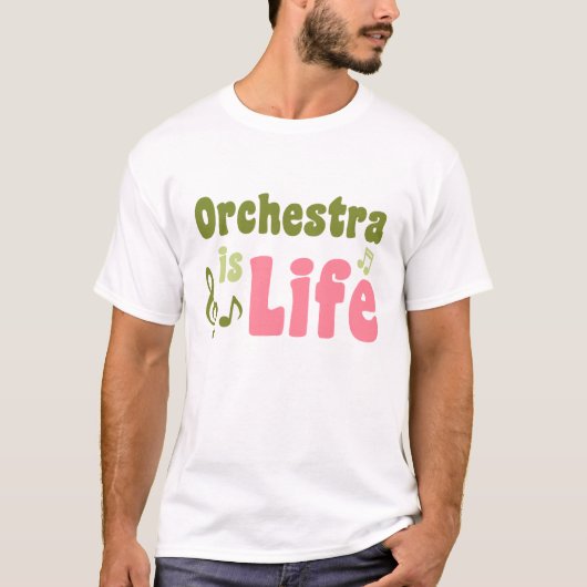 Orkest is het leven t-shirt (Voorkant)