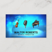 Orkest | Microfoon Viool Piano Visitekaartje (Voorkant)