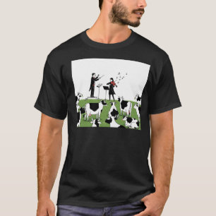 Orkest spelen voor Koeien Minimalistisch T-shirt