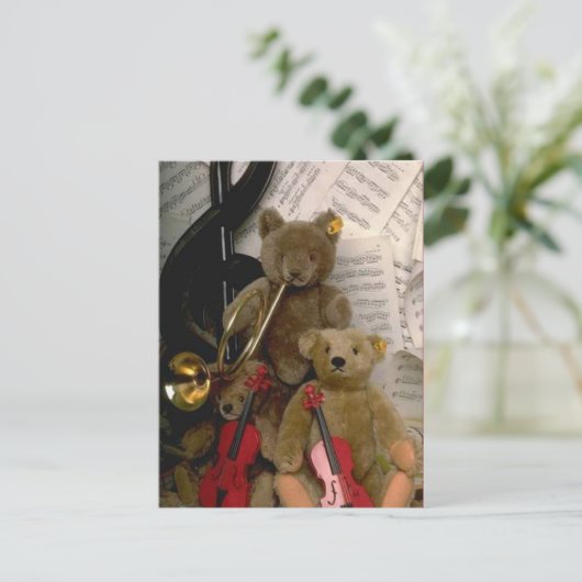 Orkestrale beren briefkaart (Staand voorkant)