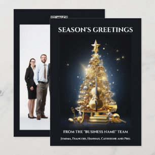 Orkestrale instrumenten Kerstviool cello Feestdagenkaart