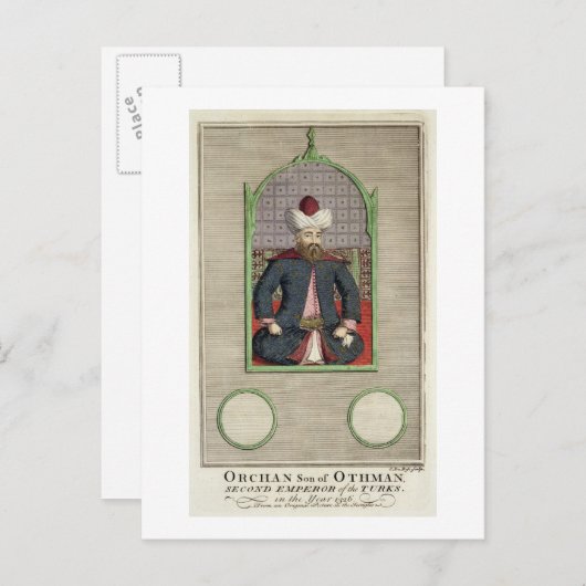 Orkhan (c.1288-c.1362) zoon van Osman, tweede keiz Briefkaart (Voorkant / Achterkant)