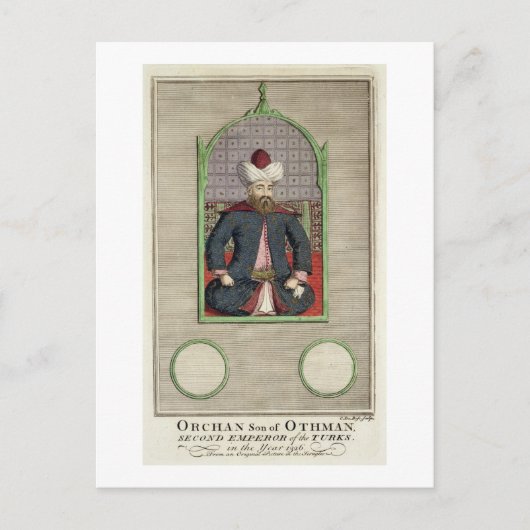 Orkhan (c.1288-c.1362) zoon van Osman, tweede keiz Briefkaart (Voorkant)