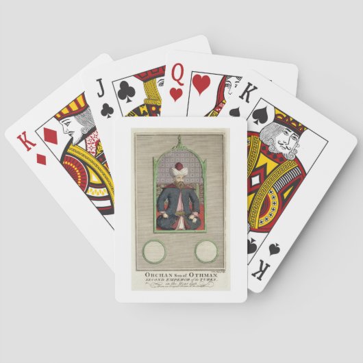 Orkhan (c.1288-c.1362) zoon van Osman, tweede keiz Speelkaarten (Achterkant)
