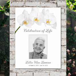 Orkidee Ter Herinnering Foto Herdenking Funeral Poster