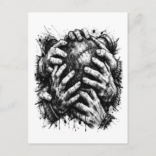 Orkney Ba Graaiende Handen Briefkaart (Voorkant)