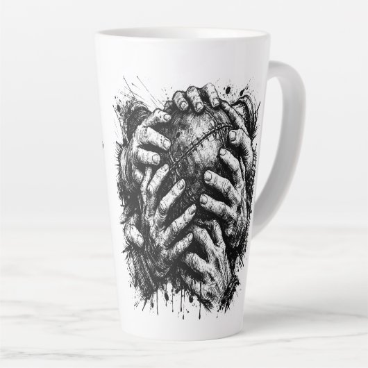Orkney Ba Graaiende Handen Latte Mok (Rechterhoek)