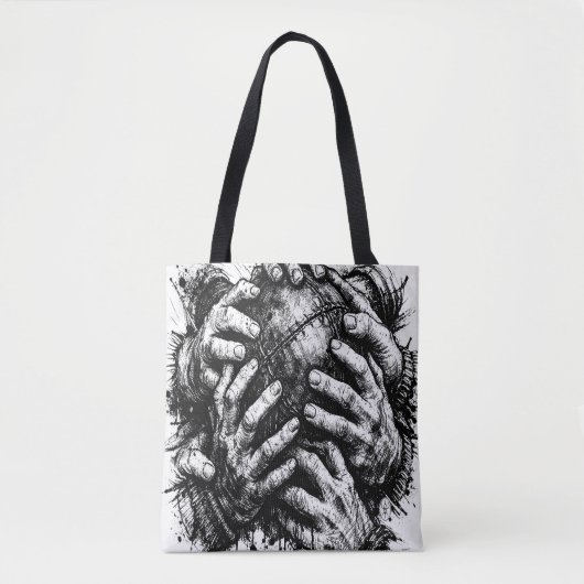 Orkney Ba Graaiende Handen Tote Bag (Voorkant)
