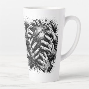 Orkney Dark Art Ink Illustratie – Grijpende handen Latte Mok