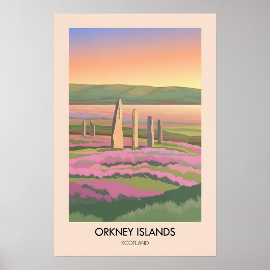Orkney-eilanden Schotland Reisposter Poster (Voorkant)